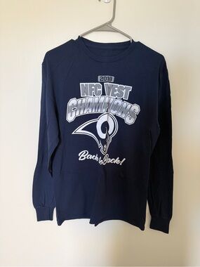 Blue LA Rams Football Long Sleeve Tee